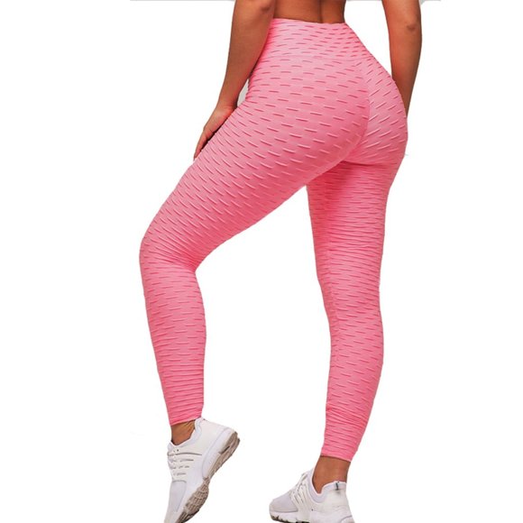 Compression Yoga Pants  Pink & Free Gift - Picture 4 of 12